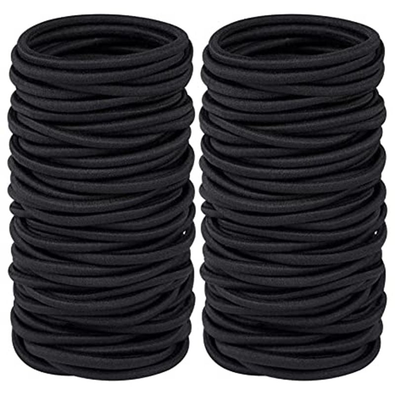 120pcs Elastic Hair Ties for Thick Curly Hair