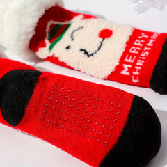 6 Pairs Christmas Print Warm Plush Socks Women's Stockings