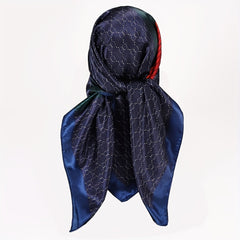 Unisex Motorcycle Striped Bandana Scarf with Flower Pattern