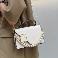 Stylish Chain Decor Handbag Square Crossbody Bag Women's Shoulder Purse