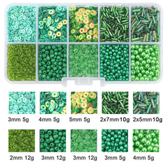 10 Grids Rice Bead Sequins Pearl Material Pack 1 Box