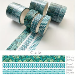 3 Rolls Basic Style Washi Tape Set - Decorative Masking Tape