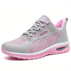 Women's Lace Up Running Shoes with Air Cushion - Outdoor Training Footwear