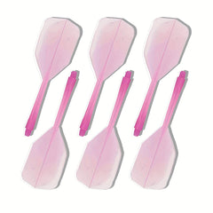6pcs Integrated Dart Shaft & Flight Set Lightweight Plastic Dart Supplies