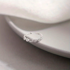 18K Plated Zircon Ring Adjustable Finger Size Jewelry For Men/Women