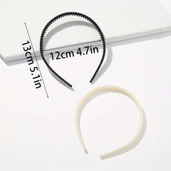 2pcs Faux Pearl Headband Nonslip Head Hoop Hair Band