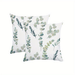Eucalyptus Branches Leaf Pattern Pillow Covers for Home Decor