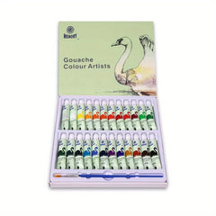 Watercolor Paint Set 12/24 Colors Beginner Painting 5ml Full Coverage