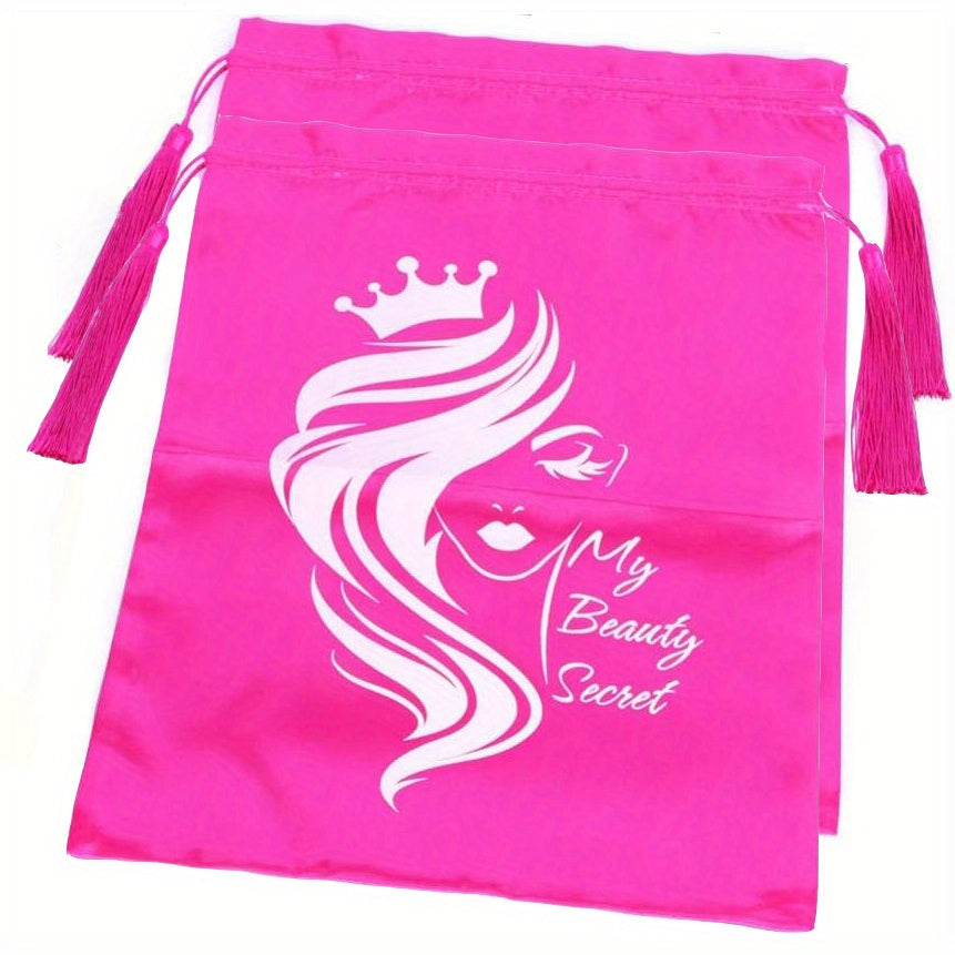 Large Hair Storage Bags with Drawstring for Extensions Bundles Wigs
