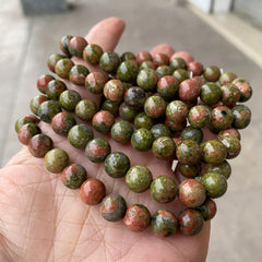 8mm Natural Stone Beaded Bracelet Healing Energy Semi Precious Gemstone