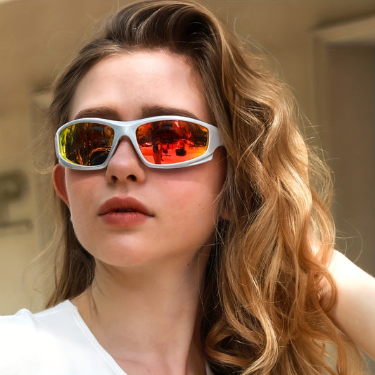 Retro Clout Mirror Lens Wrap Around Sport Sunglasses UV400
