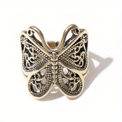 Vintage Butterfly Ring For Men Open Adjustable Casual Jewelry Gift