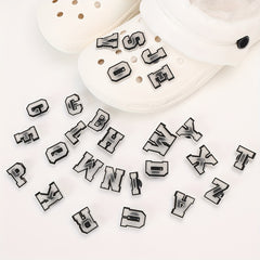 26 Letters Shoe Charm Clog Shoe Charm Animation Shoe Accessories