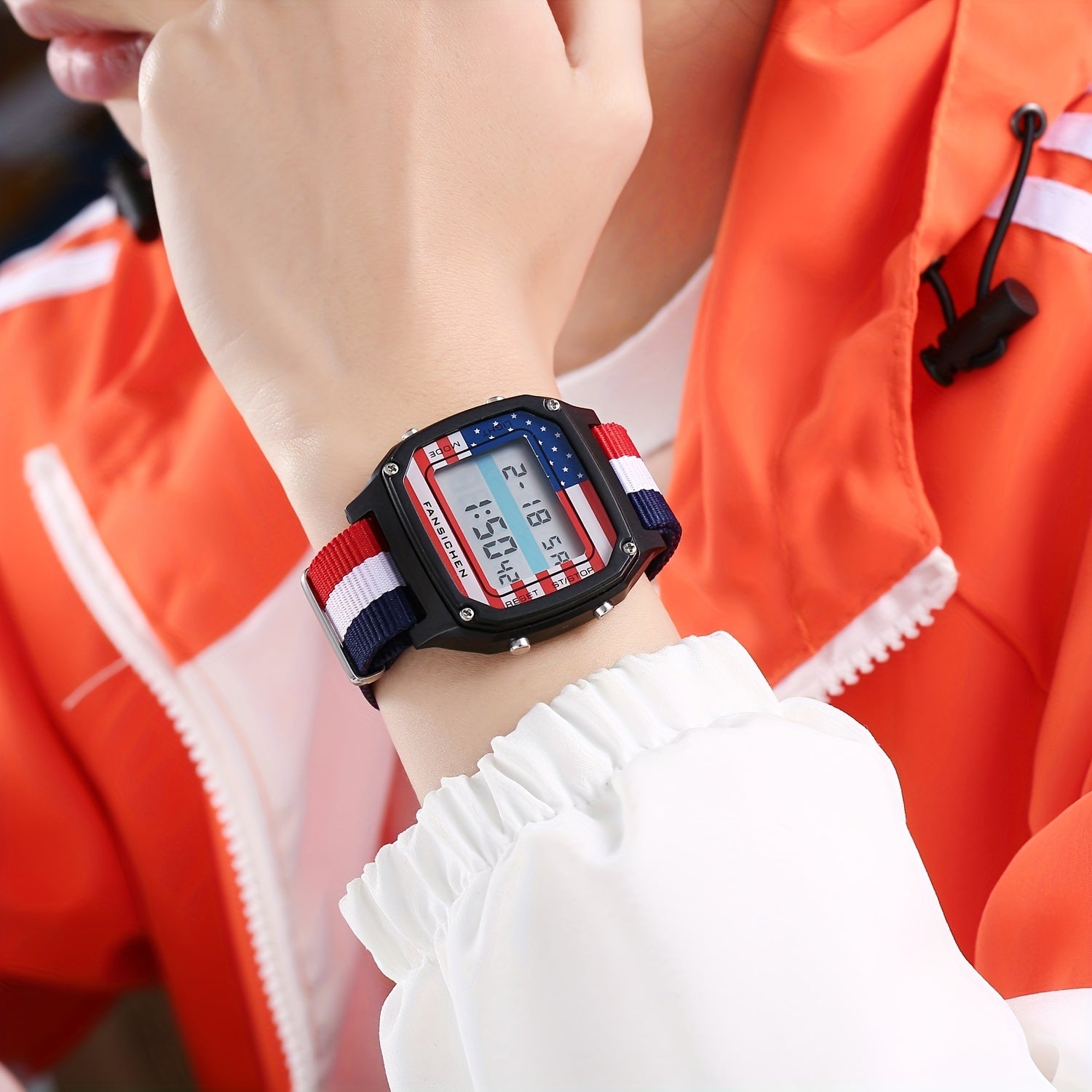 Electronic Watch With Time Calendar Alarm Stopwatch Wrist Watch