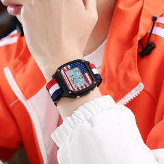 Electronic Watch With Time Calendar Alarm Stopwatch Wrist Watch