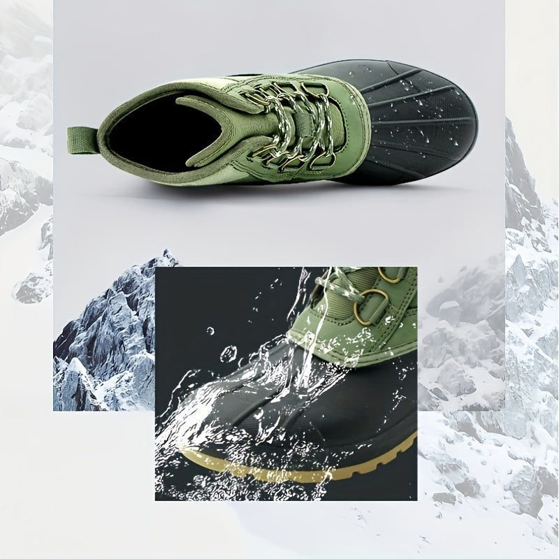 Men's Snow Boots Non Slip Lace Up Shoes For Outdoor Activities