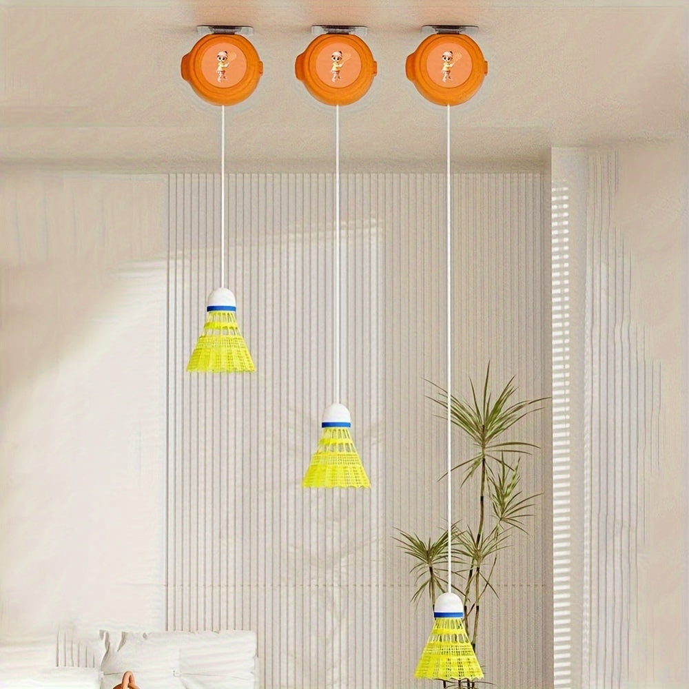 6pcs Badminton Trainer Rebound Device For Indoor Single Training