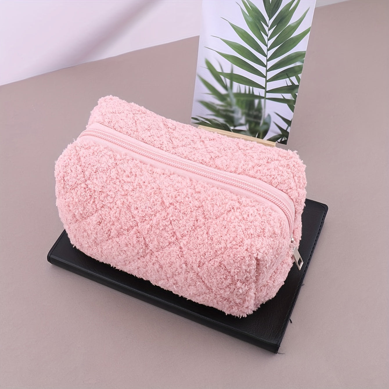 Plush Pencil Case Large Capacity Office Supplies Women's Travel Toiletry Bag