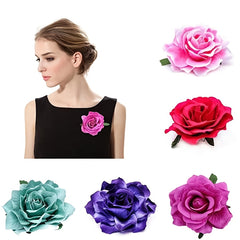Boho Style Rose Flower Hairpin Hair Clip for Wedding Beach Daily Use