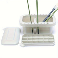 3 In 1 Brush Washing Bucket With Pen Holder And Painting Palette Cover