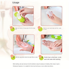 20pcs Portable Hand Washing Soap Paper for Outdoor Travel and Camping