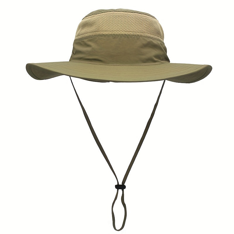 Men's Windproof UV Protection Mesh Sun Visor Bucket Hat