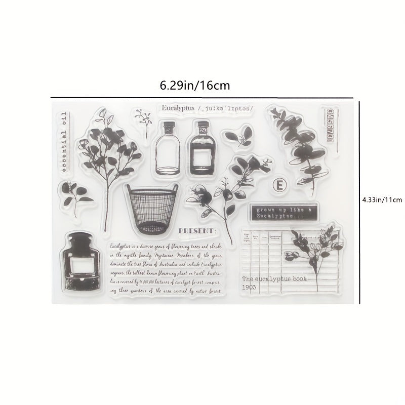 1pc Cartoon Transparent Stamp for DIY Decor