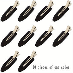 10pcs Minimalist Hair Clip Non Crease Snap Clip Headwear