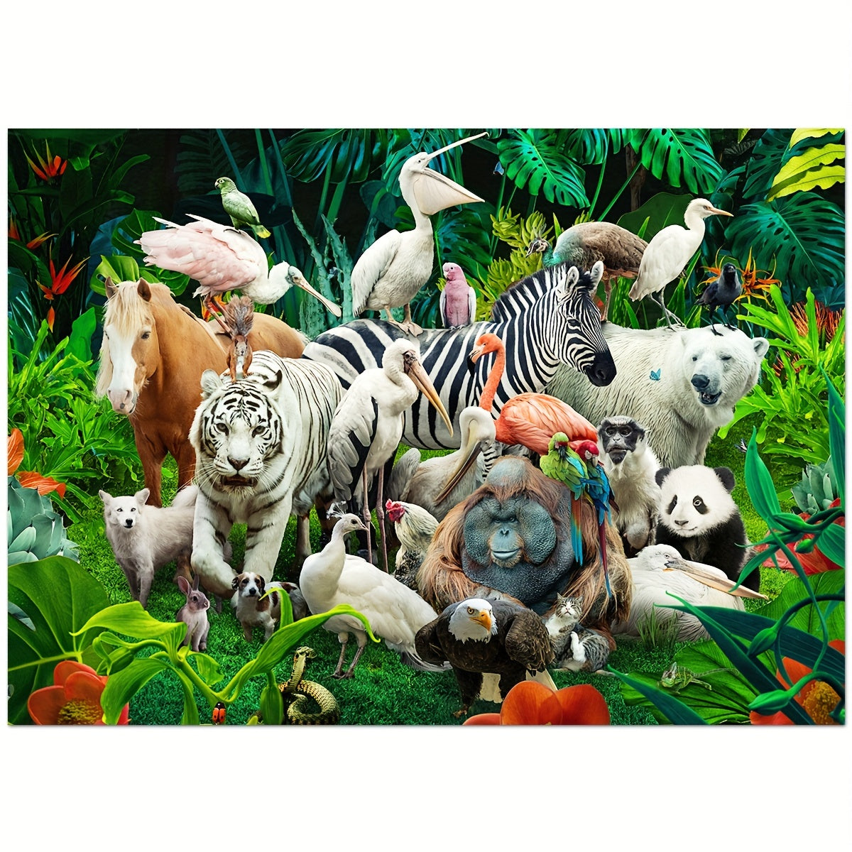 1000 Pieces Animals Puzzle Educational Fun Game Toy For Adults Kids Teens