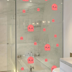 6Pcs Cartoon Octopus Bathtub Stickers Waterproof