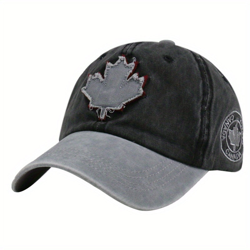 Maple Leaf Baseball Cap Washed Duck Cap Spring Summer Outdoor Hat
