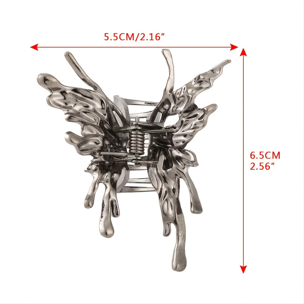 Biochemical Butterfly Grab Clip Liquid Metal Hairpin