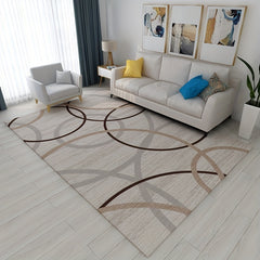 Modern Geometric Area Rug Distressed Design