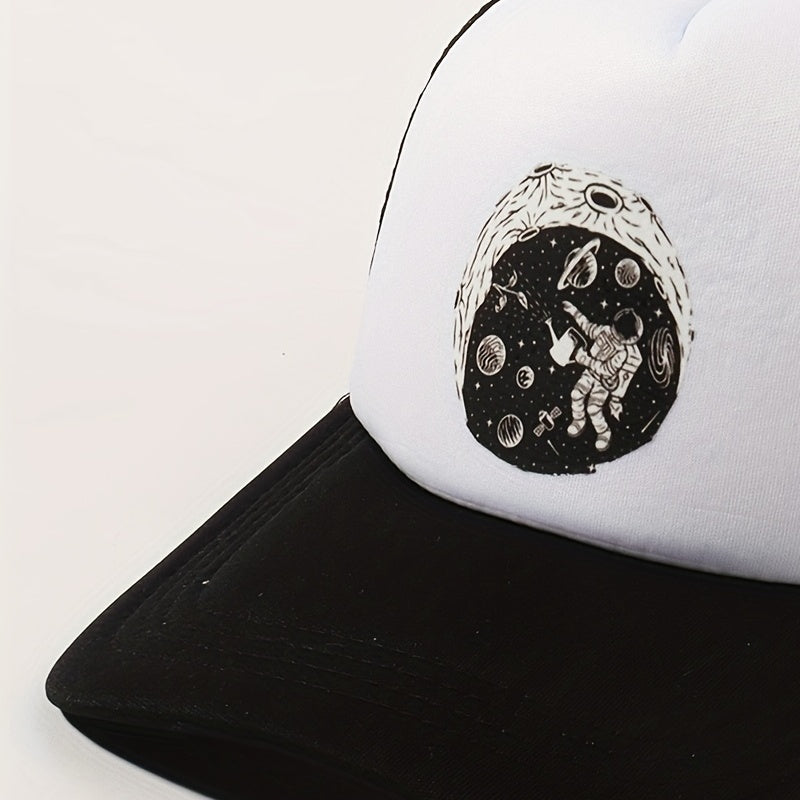 Astronaut Planet Trucker Hat Baseball Cap Sunshade Dad Hat