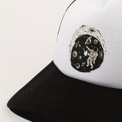 Astronaut Planet Trucker Hat Baseball Cap Sunshade Dad Hat