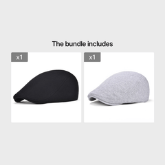 Men's Cotton Peaked Cap Solid Color