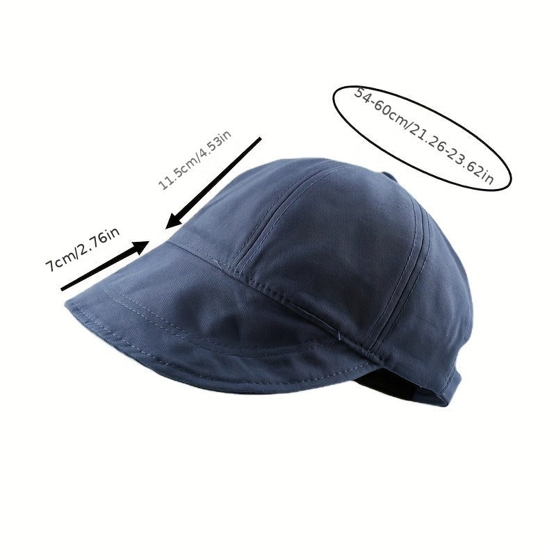Women's Ponytail Cotton Sun Hat UV Protection Bucket Hat