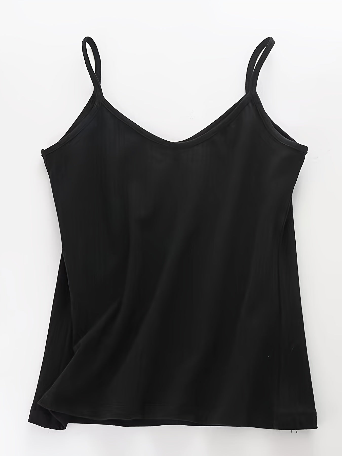 4pcs Solid V Neck Sleeveless Cami Tops Women's Lingerie