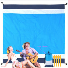 Large Beach Blanket Water Resistant Mat For Family Picnic Outdoor Camping Gray