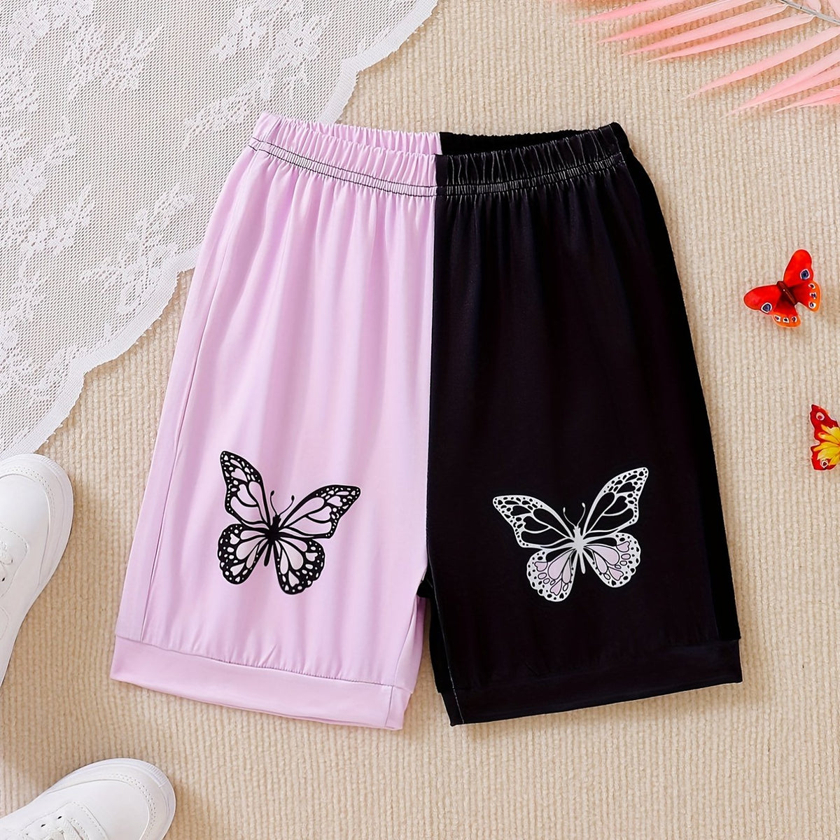 Soft Girls Butterfly Print Lounge Shorts