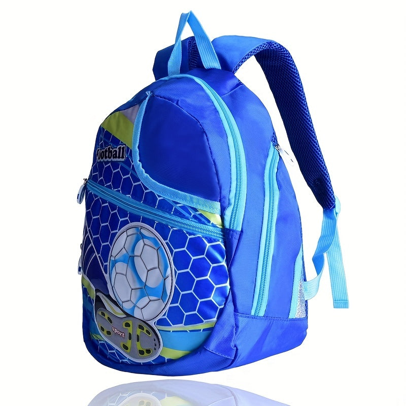 Kids Football Printed Backpack Lightweight Casual Travel Kindergarten School Bag