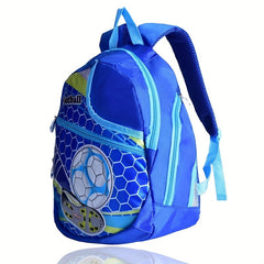 Kids Football Printed Backpack Lightweight Casual Travel Kindergarten School Bag