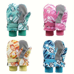 Kids' Waterproof Skiing Gloves Winter Warm Gloves