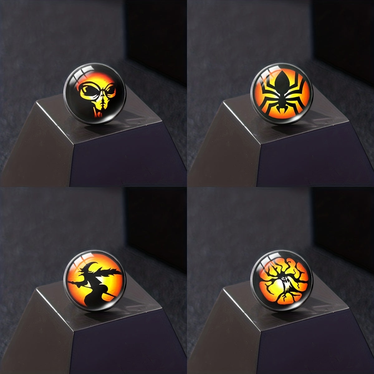 Halloween Collar Pin Set - Gemstone Decoration Accessories