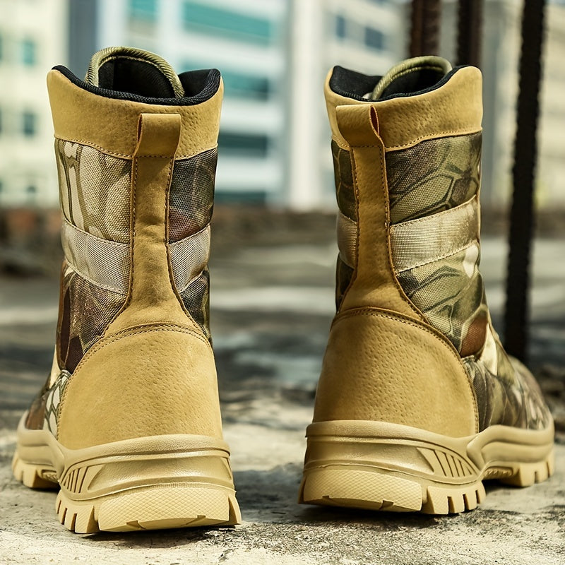 Men's Camo Hiking Shoes High Top Breathable Non Slip