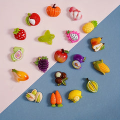 20pcs Mixed Cartoon Fruit Beads Pendants DIY Jewelry Making Accessories