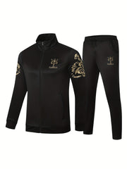 Men's Embroidered Sportswear Set for Outdoor Activities