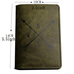 Men's Multifunctional PU Passport Bag Driver's Leather Case Holder