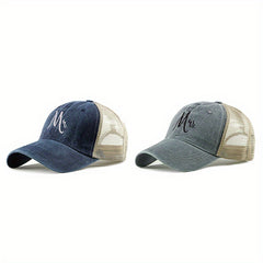 Couple Trucker Hat Distressed Mesh Baseball Cap Adjustable Dad Hats