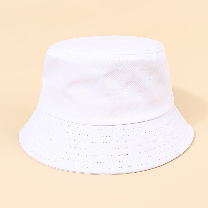Love Print Bucket Hat Solid Summer Sunscreen Beach Sun Hat